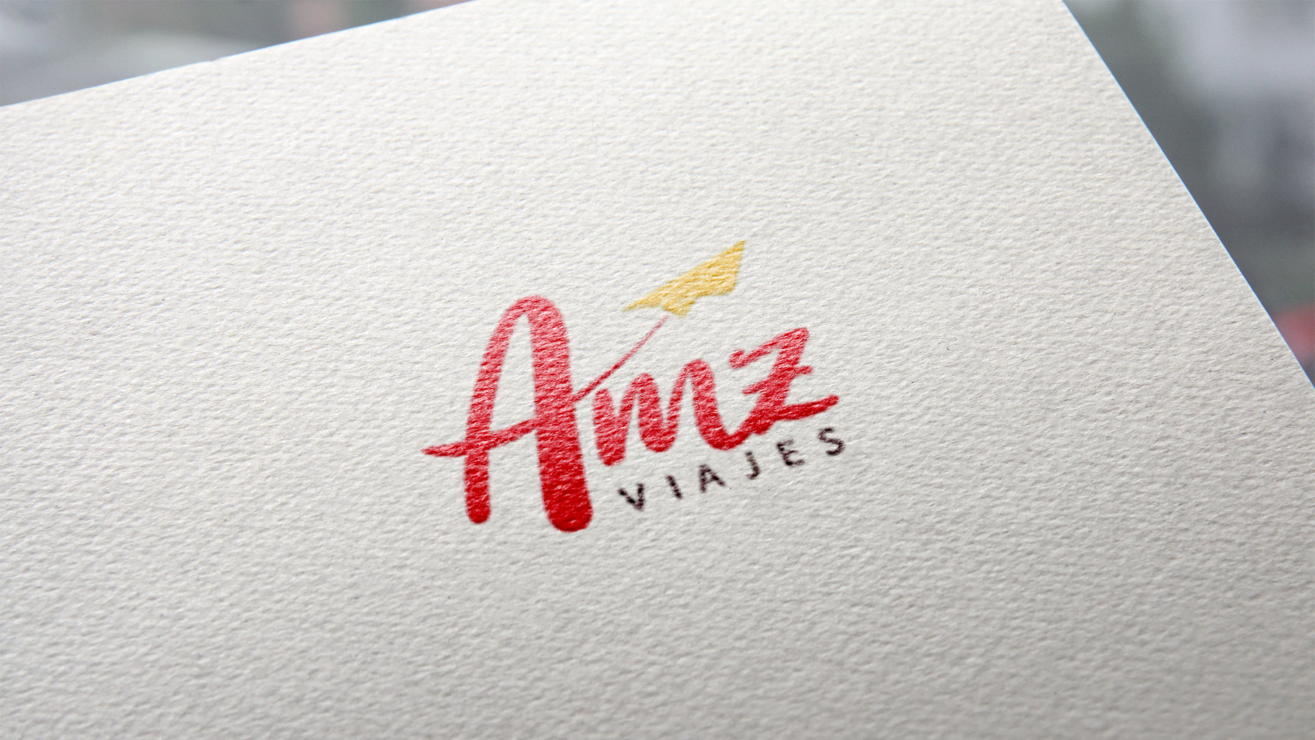 Mockup branding / logo AMZ Viajes