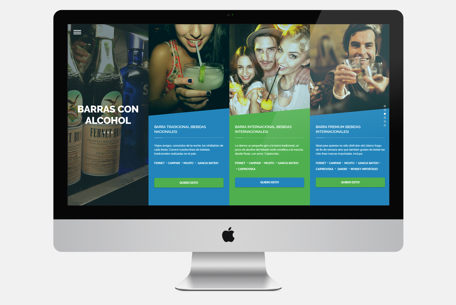 Mockup movil Mana Eventos