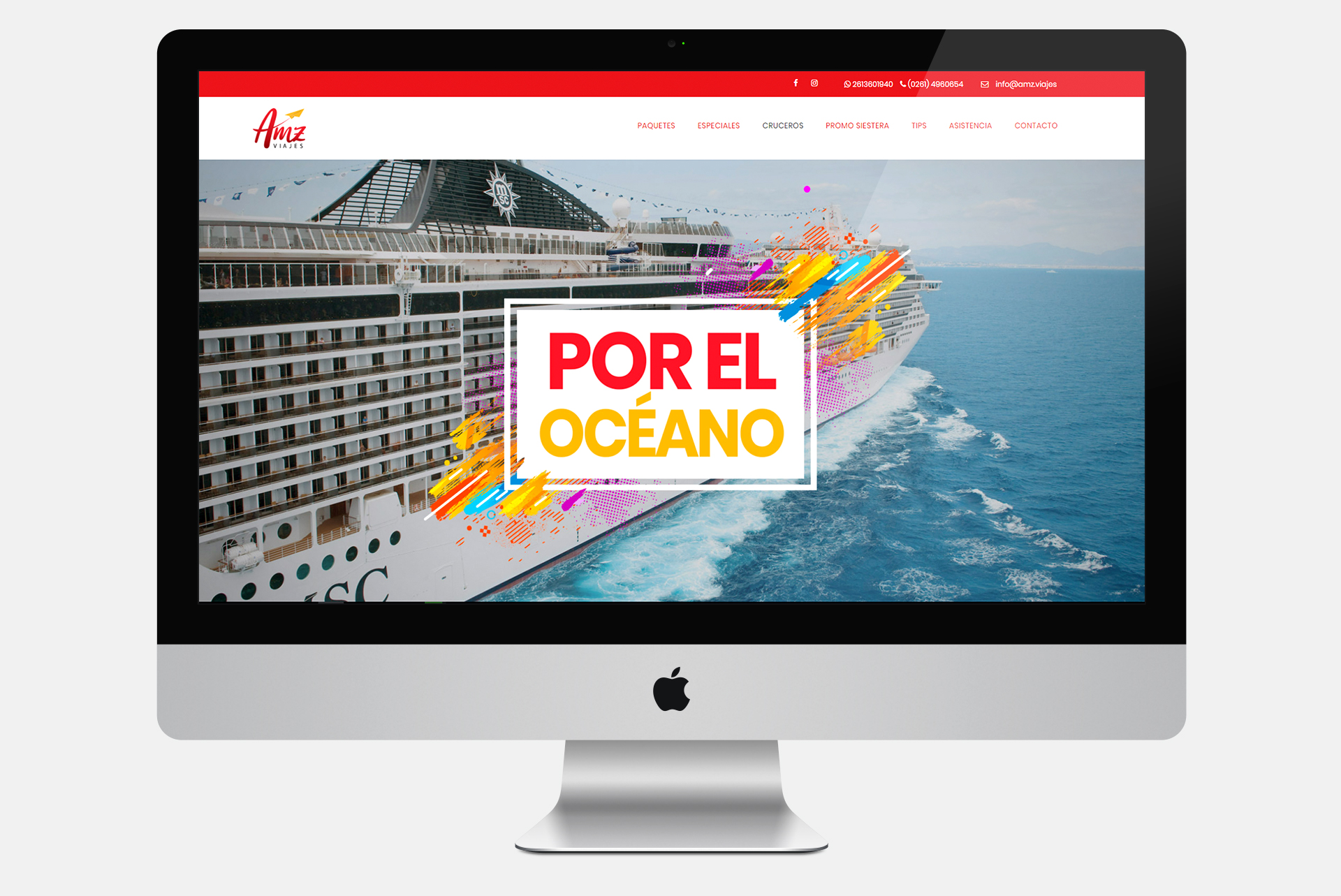 Mockup web AMZ Viajes