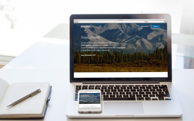 Mockup web Grupo Grisenti